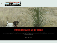 Tablet Screenshot of huntingdogtrainer.net